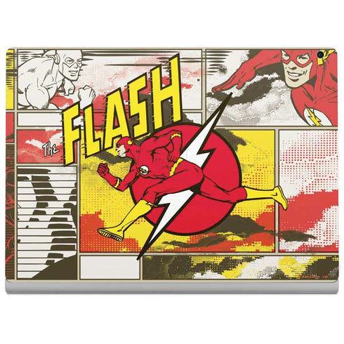 DC Comics The Flash Vintage Action Pose Pattern Surface Book 2 15in Skin